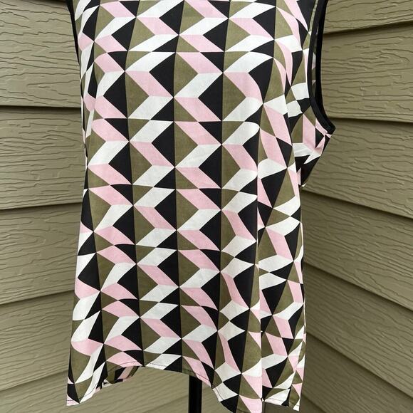 Renee C. Sleeveless tank top with geometric print, women's XL - Picture 2 of 10
